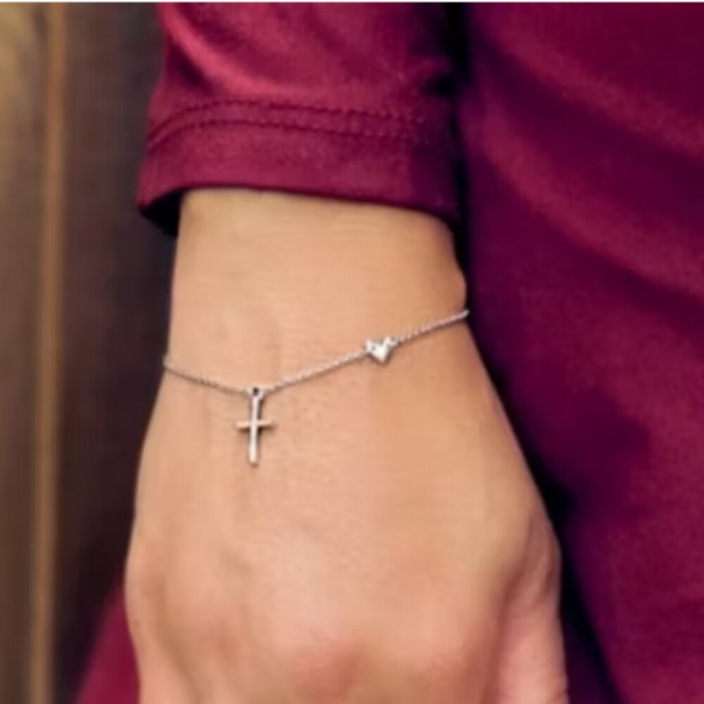 James Avery Faith and Love Link Bracelet Charm Bracelet
